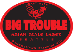 2017 big trouble asian style lager tap label
